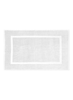 Trident 2-Piece Simply Fresh Bath Mat -(53x89 cm), Cotton Rich, Extra Soft And Absorbent Shaggy Rugs, Machine Wash Dry, Perfect Plush Carpet Mats For Tub, Shower, Door And Bath Room, Anti-Odor Bath Mat For Best Performance White  - Image 1