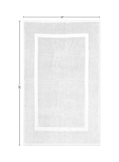 Trident 2-Piece Simply Fresh Bath Mat -(53x89 cm), Cotton Rich, Extra Soft And Absorbent Shaggy Rugs, Machine Wash Dry, Perfect Plush Carpet Mats For Tub, Shower, Door And Bath Room, Anti-Odor Bath Mat For Best Performance White  - Image 2