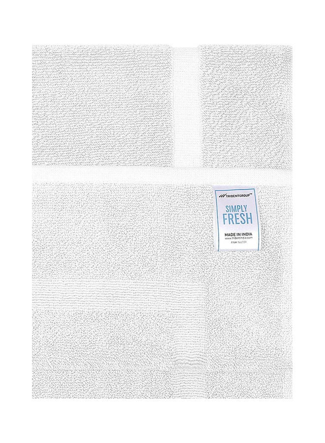 Trident 2-Piece Simply Fresh Bath Mat -(53x89 cm), Cotton Rich, Extra Soft And Absorbent Shaggy Rugs, Machine Wash Dry, Perfect Plush Carpet Mats For Tub, Shower, Door And Bath Room, Anti-Odor Bath Mat For Best Performance White - Image 3