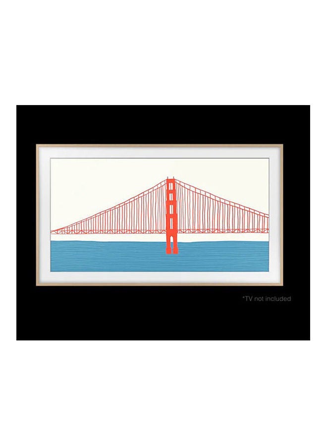 Samsung - The Frame Customizable Bezel Teak 75 INCH 2021 Teak - Image 1