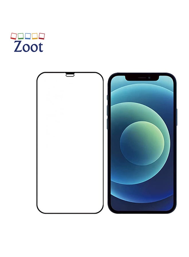 زوت لاصقة حماية للشاشة من الزجاج المقوى 5D لهاتف آيفون 12 أسود - Image 1