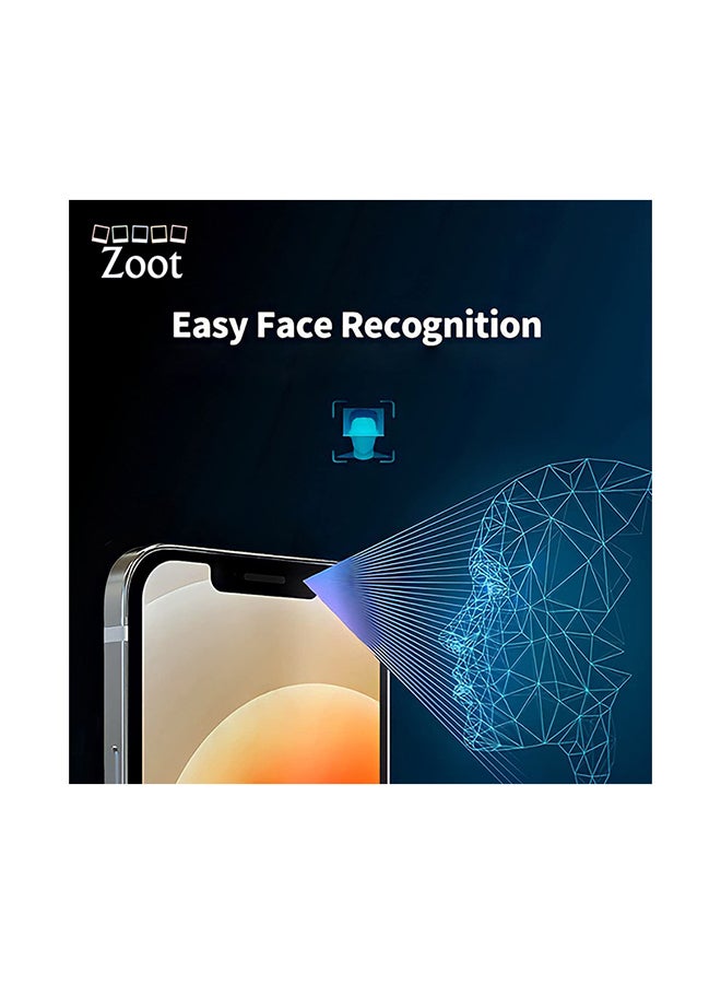 زوت لاصقة حماية للشاشة من الزجاج المقوى 5D لهاتف آيفون 12 أسود - Image 3