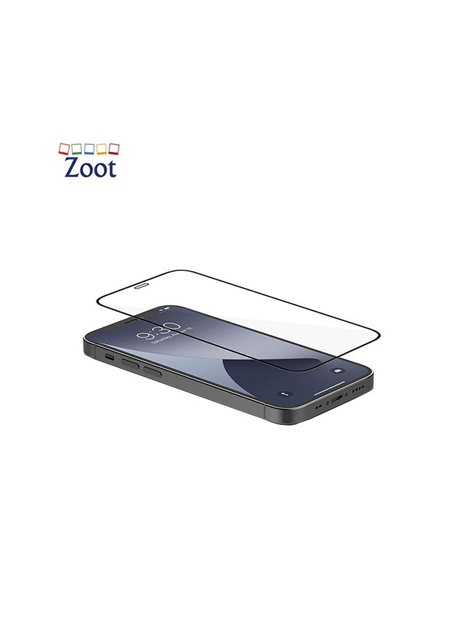 زوت لاصقة حماية للشاشة من الزجاج المقوى خماسي الأبعاد لهاتف آيفون 12 ميني أسود - Image 2