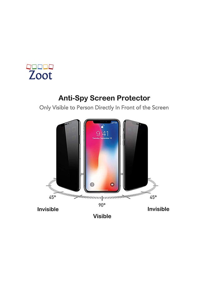 Zoot Tempered Glass Privacy Screen Protector For iPhone XR Black - Image 3