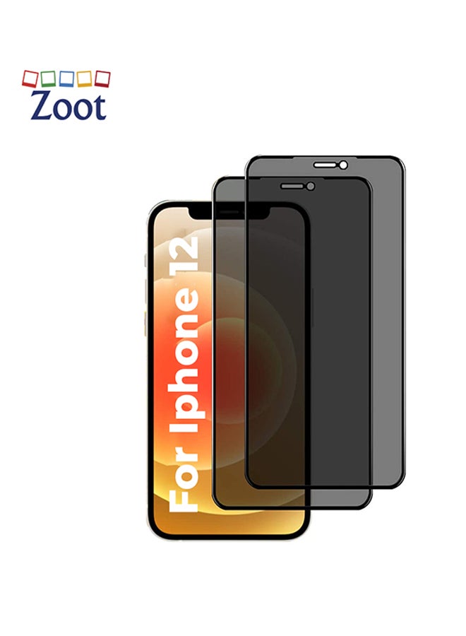 Zoot Tempered Glass Privacy Screen Protector For iPhone 12 Black - Image 1
