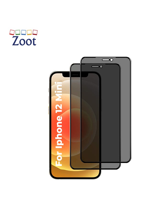 Zoot Tempered Glass Privacy Screen Protector For iPhone 12 mini Black - Image 1