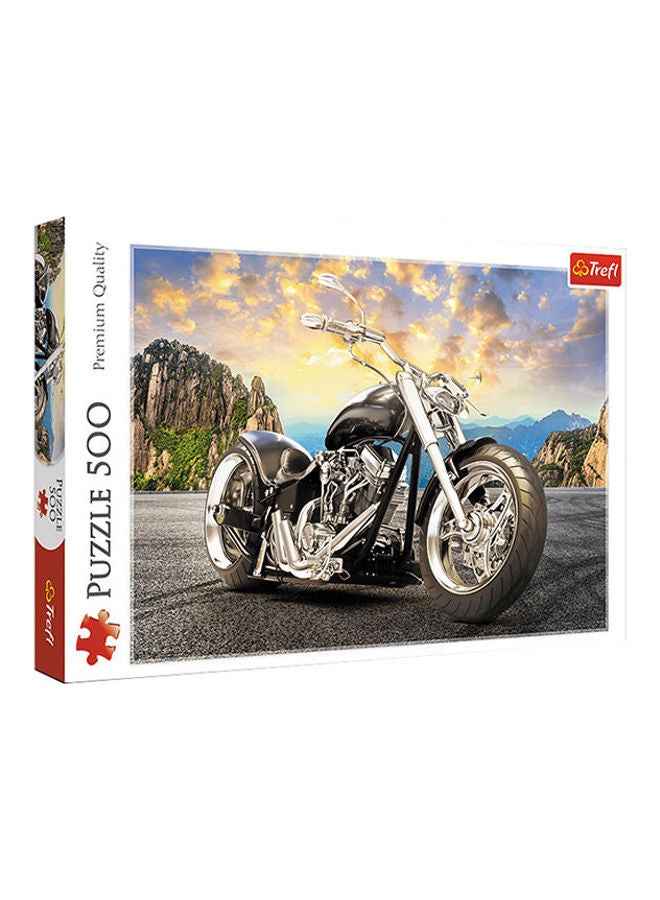 تريفل أحجية بتصميم دراجة نارية باللون الأسود من 500 قطعة طراز 37384 40x27x5سم