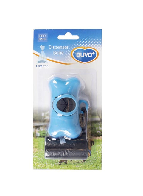 Poo Bag Dispenser Bone 40 Pieces Multicolor