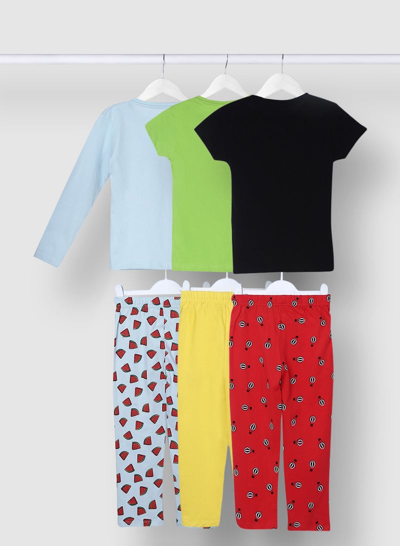 RAHA Girls Comfortable trendy Pyjama Set Multicolour - Image 2