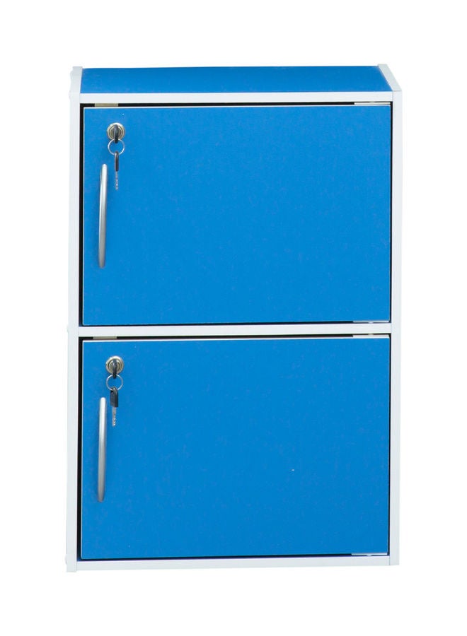 WT-EASYCARE - 2-Tier Storage Cabinet with Lock Blue - Image 1
