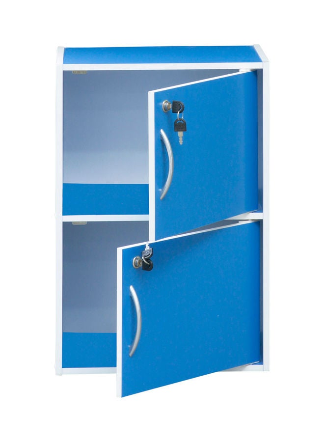 WT-EASYCARE - 2-Tier Storage Cabinet with Lock Blue - Image 1