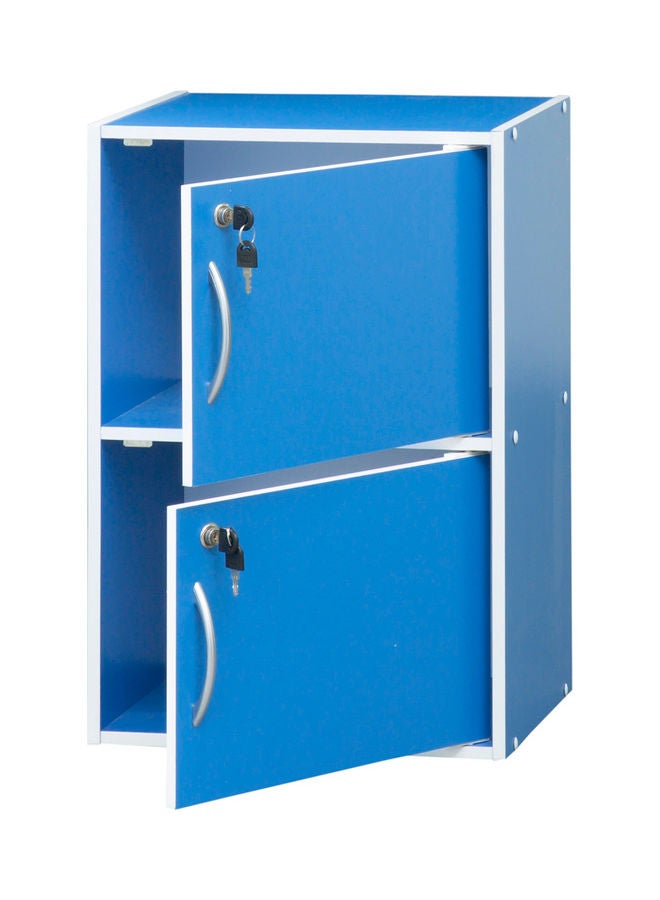WT-EASYCARE - 2-Tier Storage Cabinet with Lock Blue - Image 1