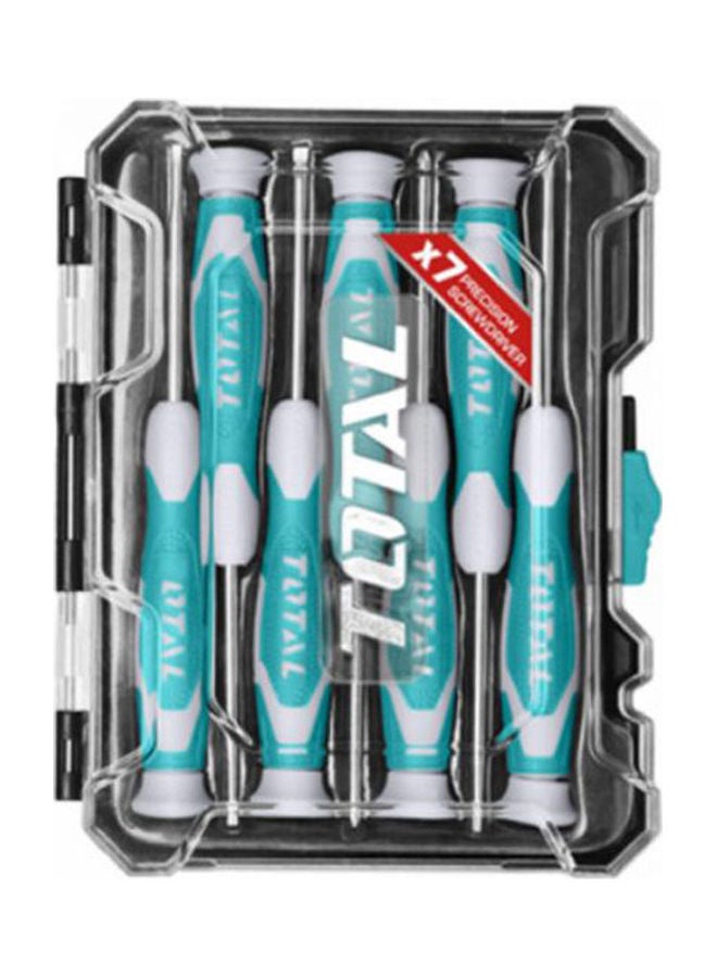 TOTAL 7 Pcs Precision Screwdriver Set Blue