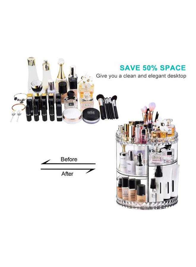 منظم مكياج دوار بزاوية 360 درجة شفاف - Image 3
