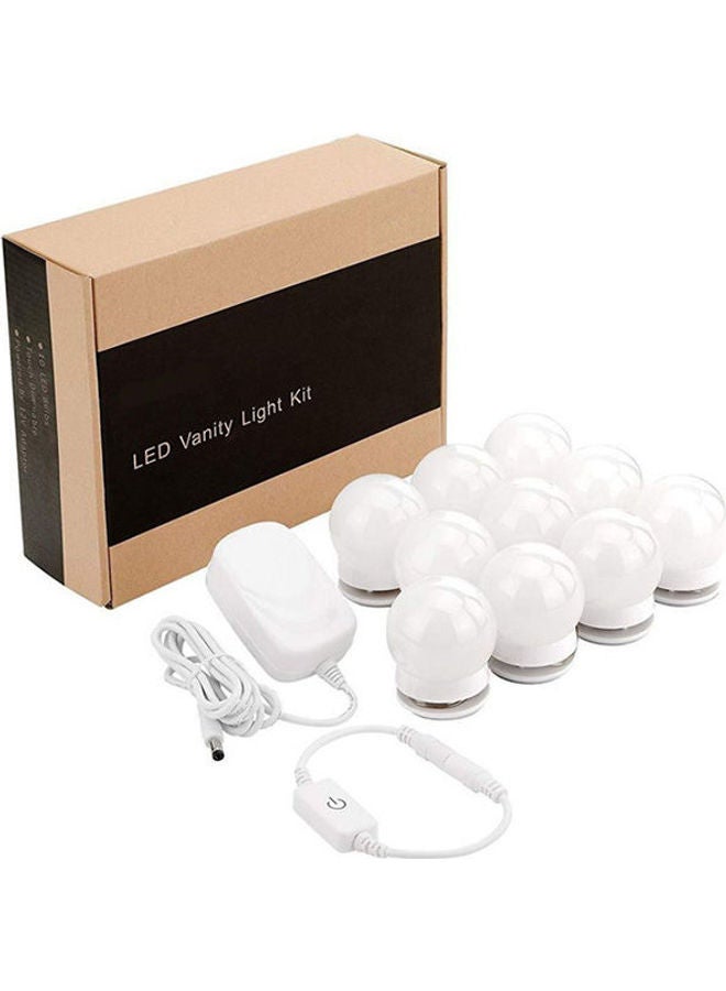 Hollywood Style Led Vanity Mirror Lights Kit For Makeup Dressing Table Vanity Set Mirrors With Dimmer And Power Supply Plug In Lighting Fixture Strip white 244grams  - Image 1
