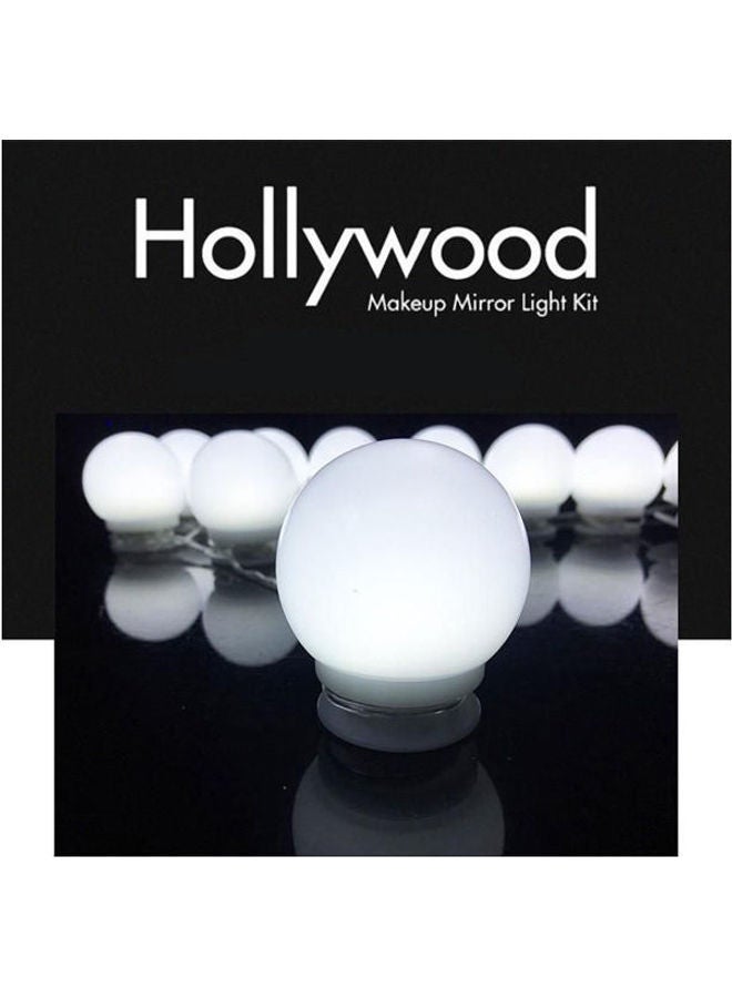 Hollywood Style Led Vanity Mirror Lights Kit For Makeup Dressing Table Vanity Set Mirrors With Dimmer And Power Supply Plug In Lighting Fixture Strip white 244grams  - Image 2