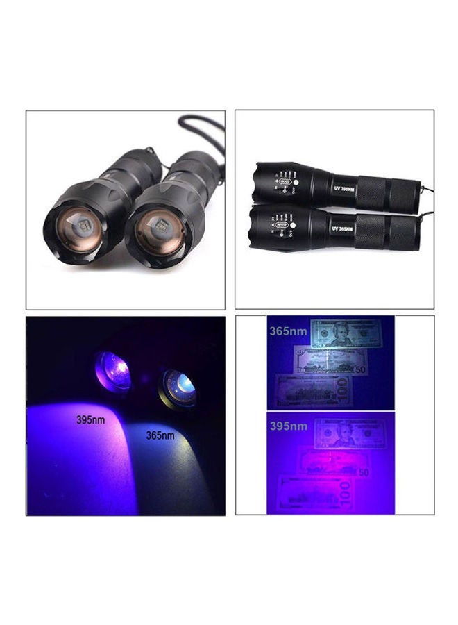 ماركة غير محددة Uv Ultraviolet Flashlight G700 E17 Uv Led 365Nm 2000 Lumen Black 15x6x5cm  - Image 2