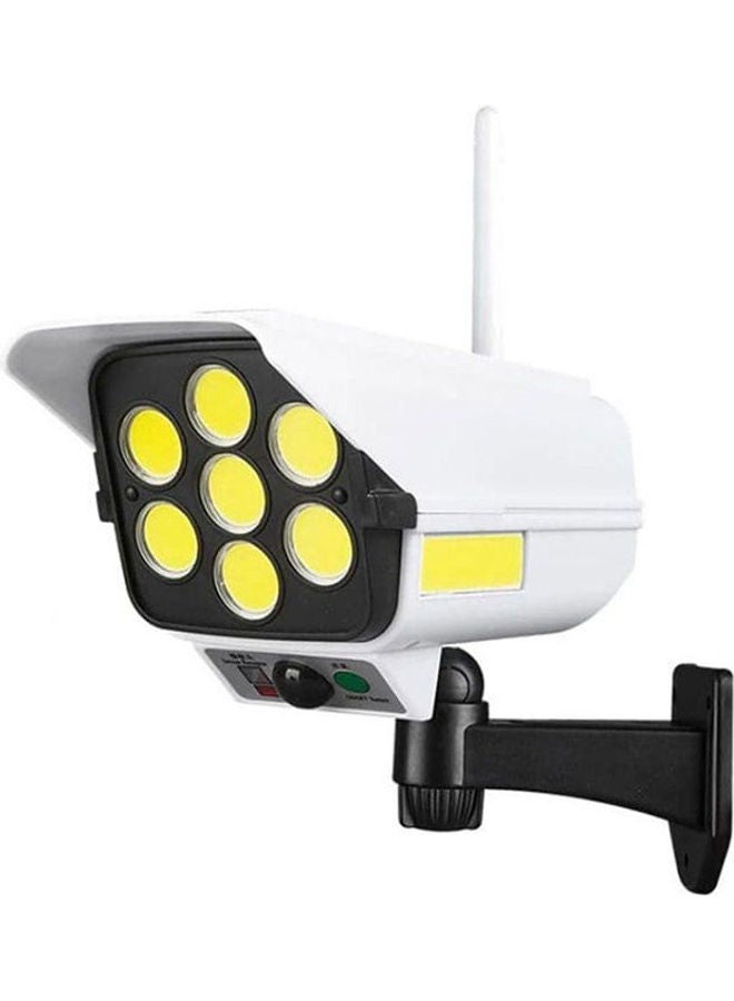 مصباح كشاف على شكل كاميرا يعمل بالطاقة الشمسية أبيض 11.5x9.6x19.8سم - Image 1