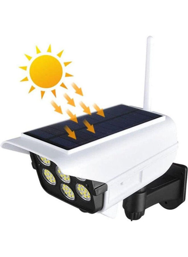 مصباح كشاف على شكل كاميرا يعمل بالطاقة الشمسية أبيض 11.5x9.6x19.8سم - Image 3