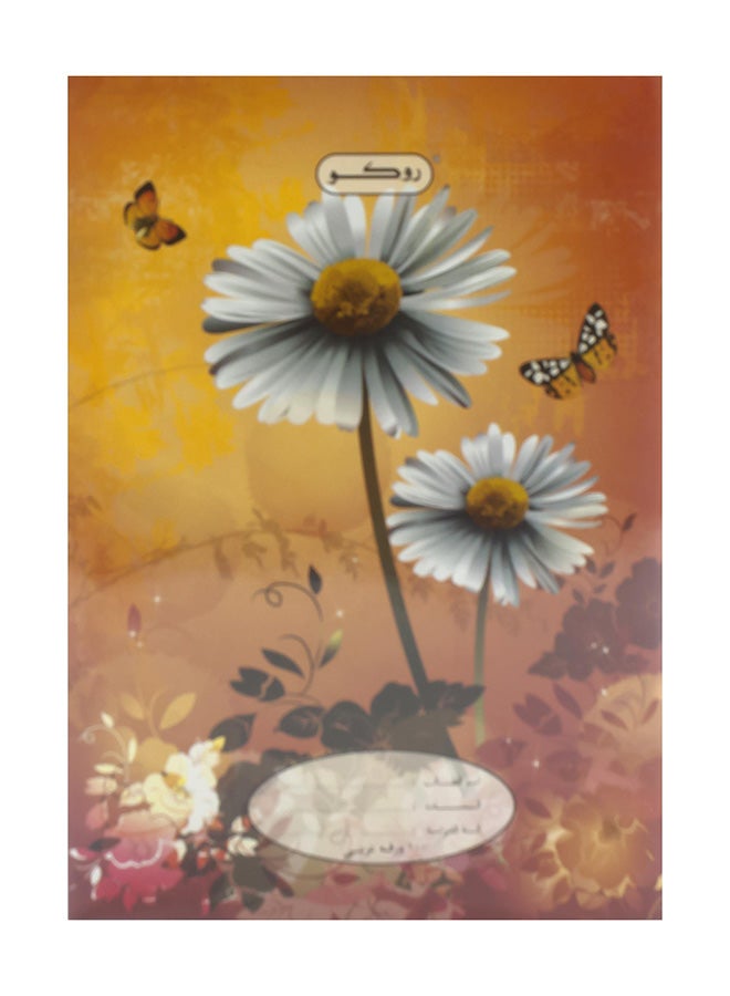 دفتر مدرسي بورق مسطر مفرد من 100 ورقة متعدد الألوان