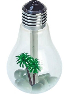 400Ml Bulb Humidifier 10 And Hours Use Colorful Usb Mini Desktop Led Night Lights Automatic Shut-Off Clear 122grams