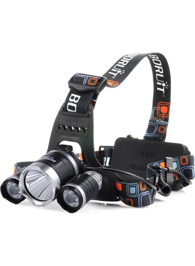 Generic - High Power LED Headlamp Boruit 5000LM XM-L2 2XPE Rechargeable LED Headlamp Headlight Flashlight with 2x Protected 18650 Batteries and USB Charging Cable Black 290grams - Image 1