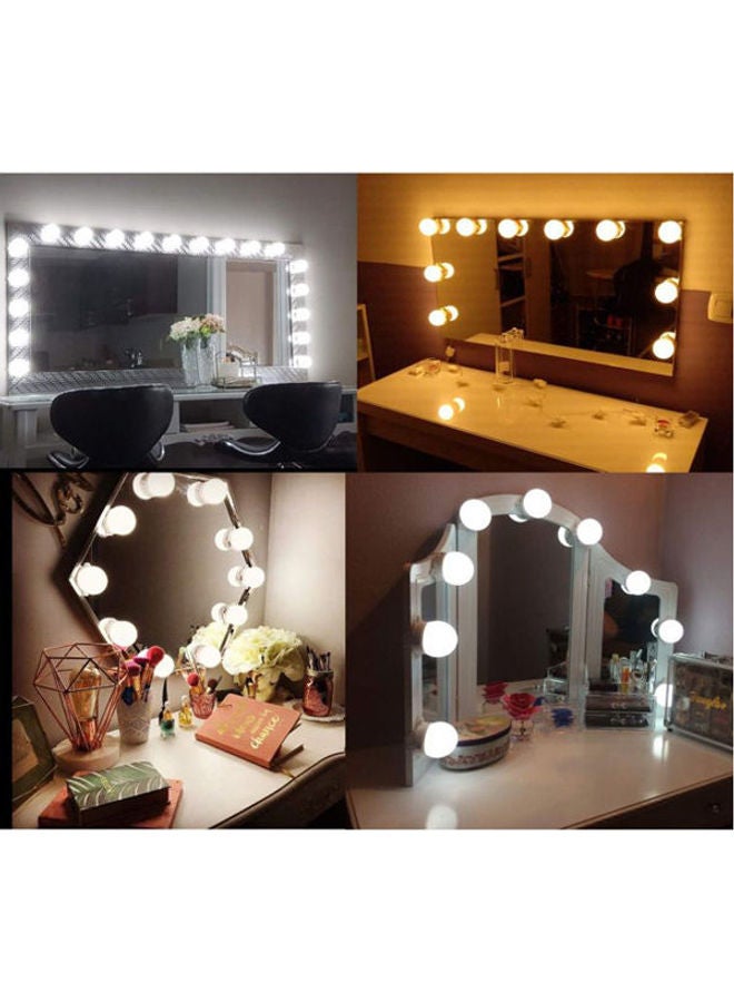 Generic Pgraded Hollywood Style Led Vanity Mirror Lights Kit, 3 Colors Dimmable Mirror Light Bulbs, Makeup Light Strip For Dressing Table, Bathroom, Decorative Walls, 10 Bulbs Multicolour 242grams  - Image 3