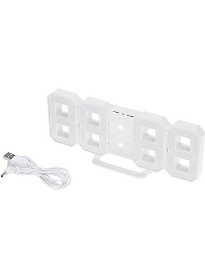 3D Led منبه رقمي ساعة الحائط مكتب الجدول مع ضوء الليل عكس الضوء، قيلولة بعد الظهر، الذاكرة التلقائية، عرض 24/12 ساعة - Image 1