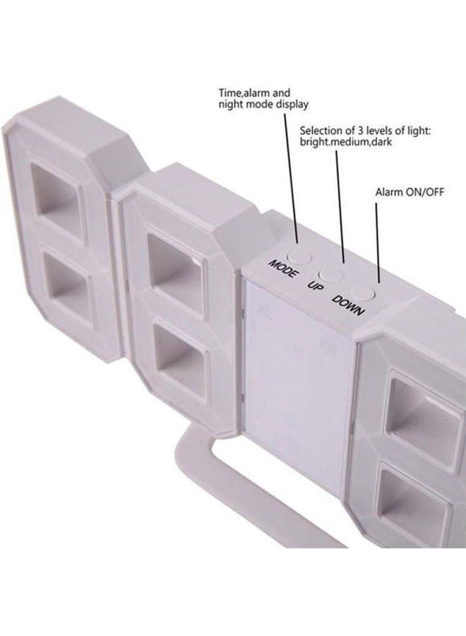 3D Led منبه رقمي ساعة الحائط مكتب الجدول مع ضوء الليل عكس الضوء، قيلولة بعد الظهر، الذاكرة التلقائية، عرض 24/12 ساعة - Image 2