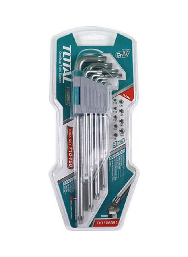 TOTAL Alan Star Long Set 9 Pieces Silver