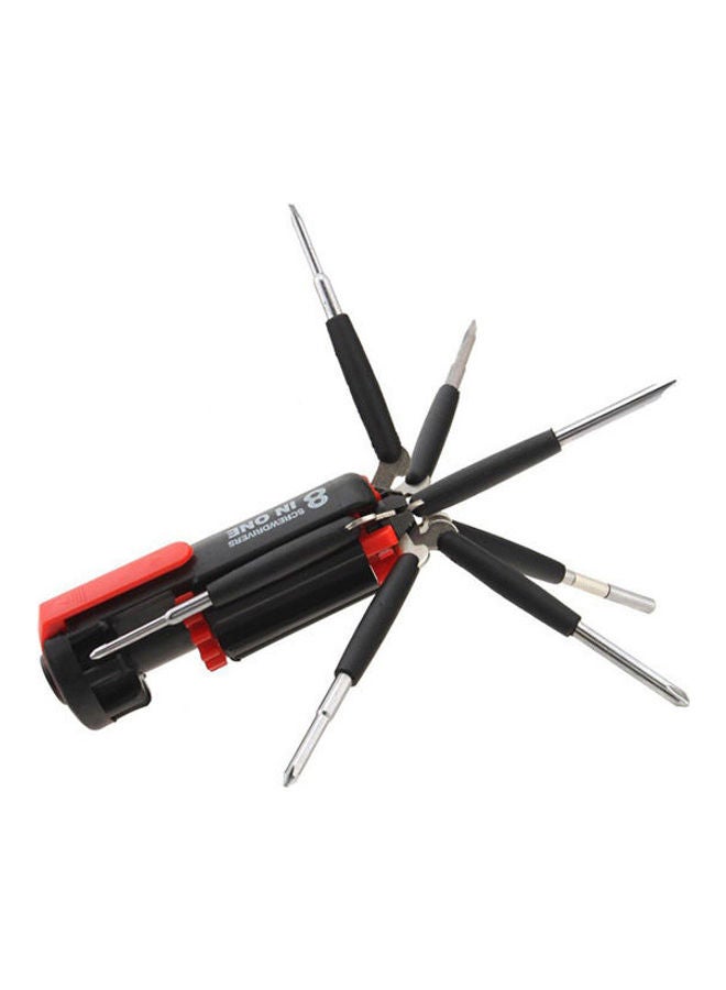 8 In 1 Multi-End Screwdriver Black 1x2.6x12.2cm  - Image 1