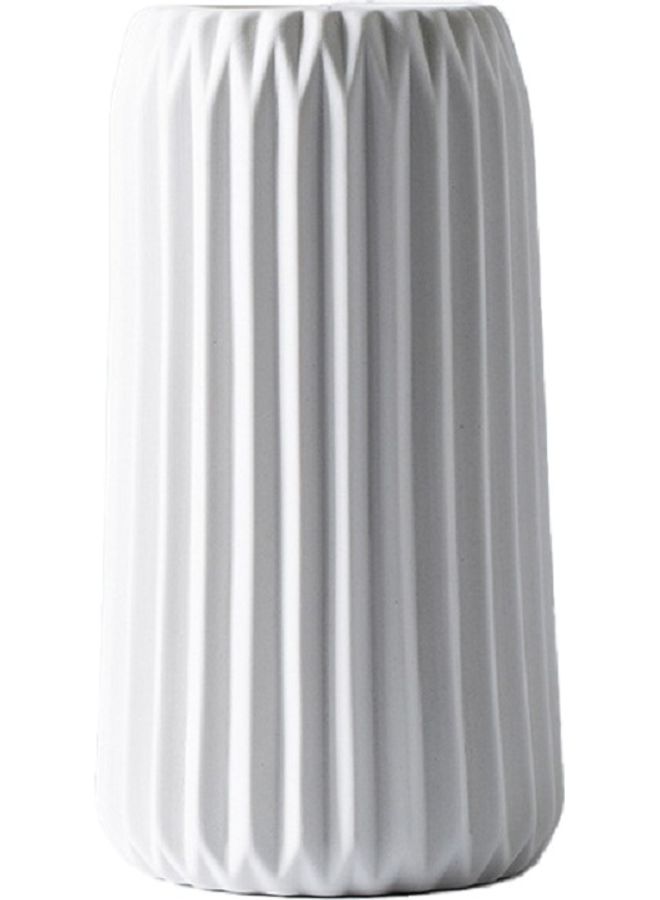 Sharpdo Modern Minimalist Nordic Ceramic Vase White 25.7 x 15.5 x 15.5cm  - Image 1