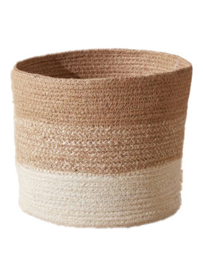 Storage Basket Beige/White 22 x 20 x 22cm 