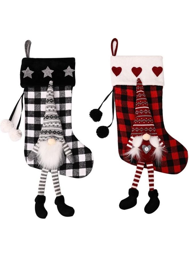 BGM Hanging Feet Faceless Doll Socks Decoration Gift Bag Multicolour - Image 2
