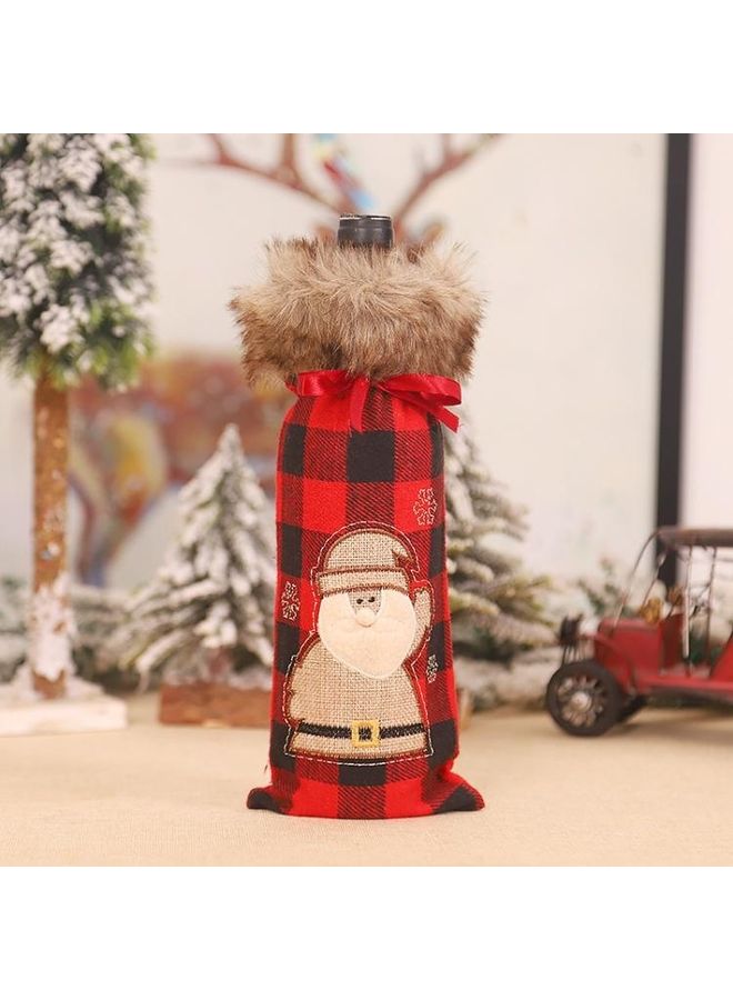 بي جي إم طقم مكون من حقيبتي رقبة من القماش القطني المطرز والفرو متعدد الألوان - Image 1