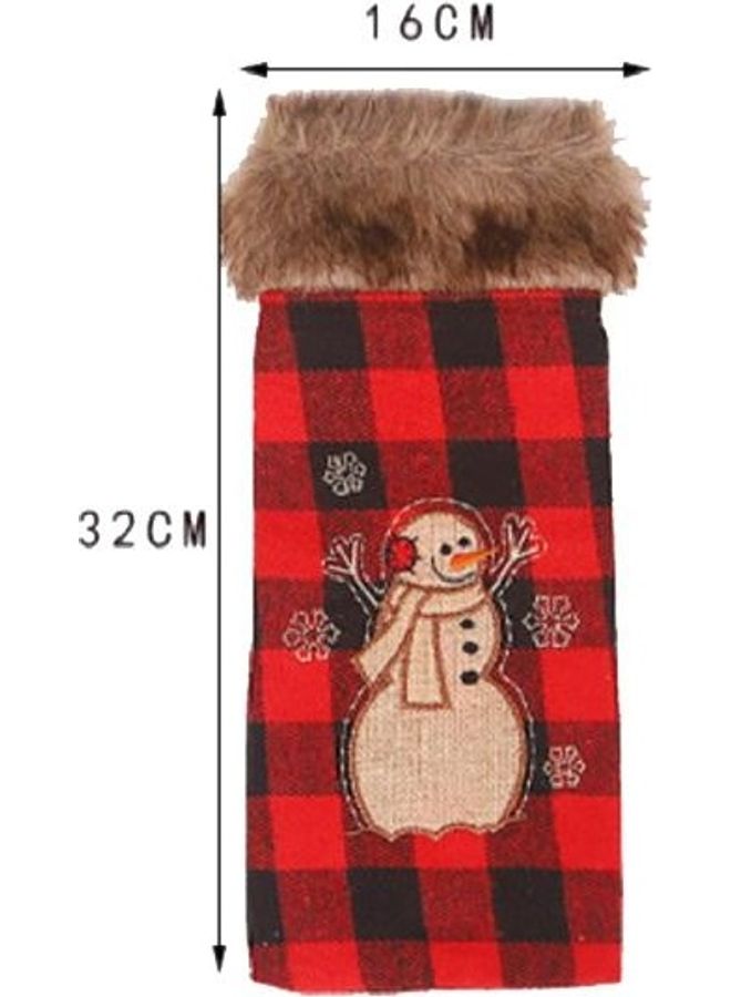 بي جي إم طقم مكون من حقيبتي رقبة من القماش القطني المطرز والفرو متعدد الألوان - Image 3