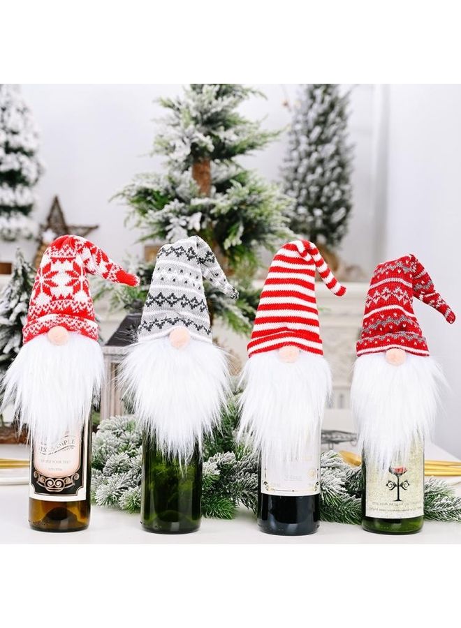 بي جي إم طقم  قبعات محبوكة للزينة بتصميم رجل عجوز من 6 قطع متعدد الألوان - Image 5