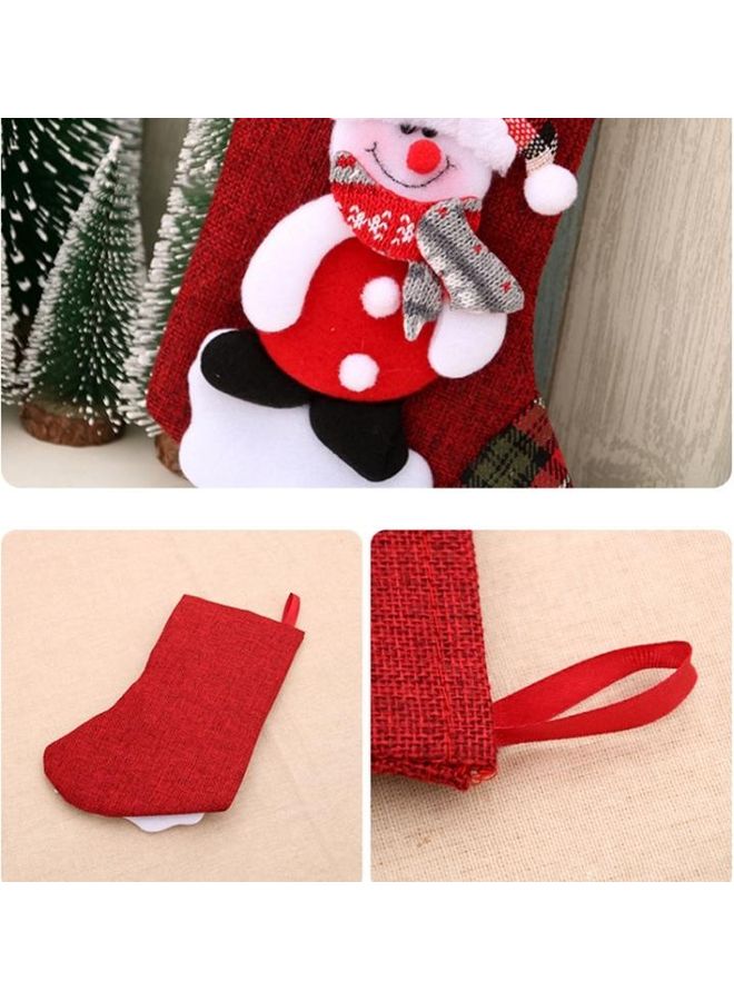 BGM 3-Piece Medium Linen Stocking Decoration Gift Bag Multicolour - Image 3
