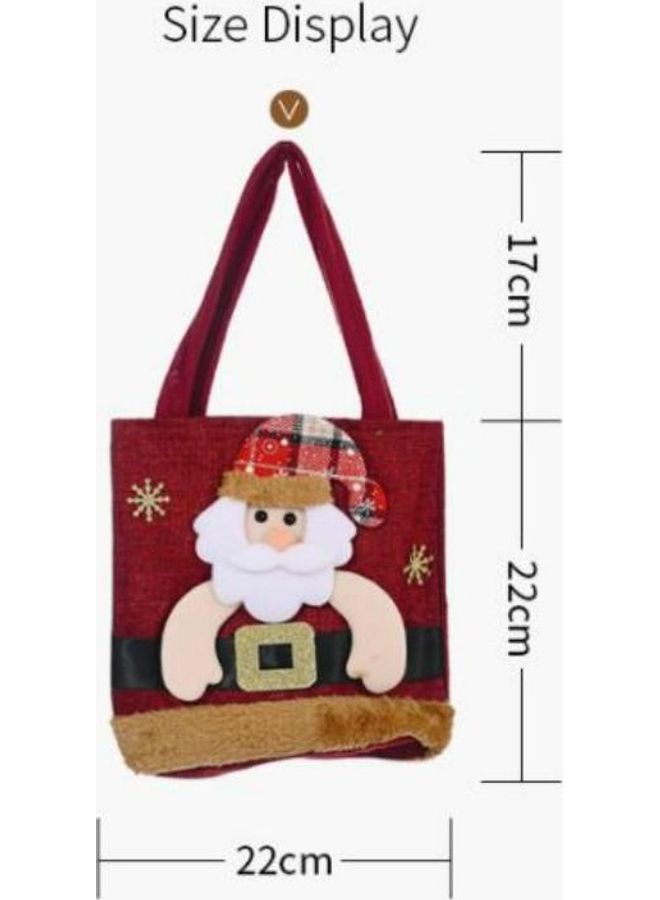 BGM 4-Piece Decoration Linen Fluffy Tote Gift Candy Bag Multicolour - Image 3