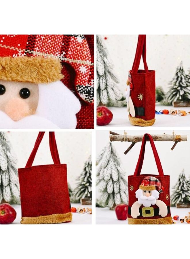 BGM 4-Piece Decoration Linen Fluffy Tote Gift Candy Bag Multicolour - Image 4
