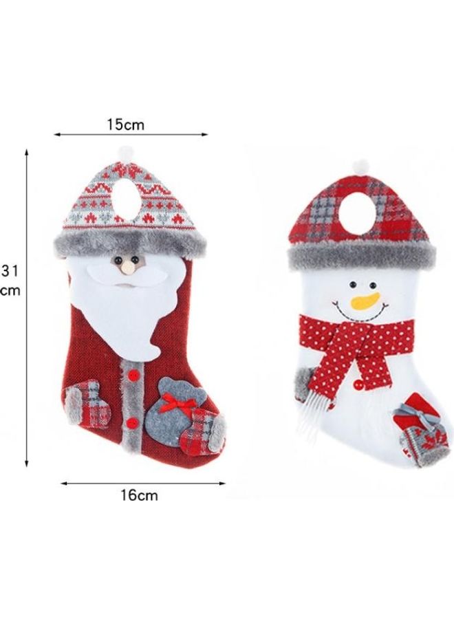 BGM 2-Piece Medium Stocking Candy Bag Stocking Pendant Multicolour - Image 3