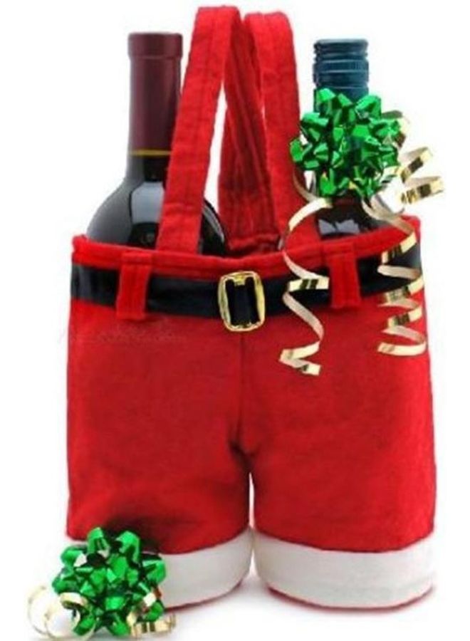 بي جي إم حقيبة لزجاجات المشروبات  بتصميم سروال وحمالات للزينة أحمر - Image 1