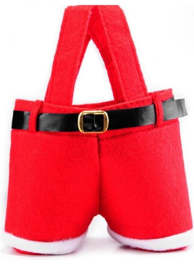 بي جي إم حقيبة لزجاجات المشروبات  بتصميم سروال وحمالات للزينة أحمر - Image 2