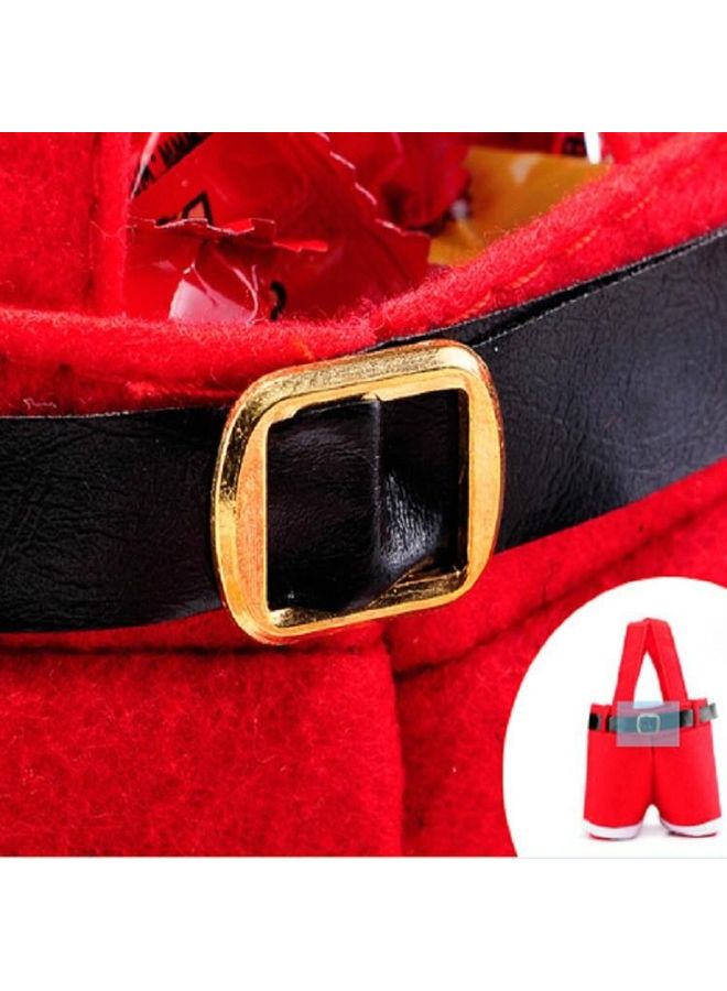 بي جي إم حقيبة لزجاجات المشروبات  بتصميم سروال وحمالات للزينة أحمر - Image 5