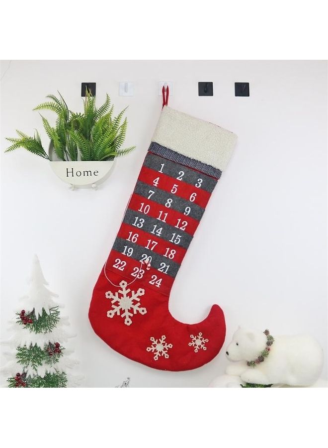 BGM 2-Piece Countdown Calendar Sock Decoration Pendant Multicolour - Image 1
