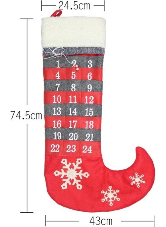 BGM 2-Piece Countdown Calendar Sock Decoration Pendant Multicolour - Image 3