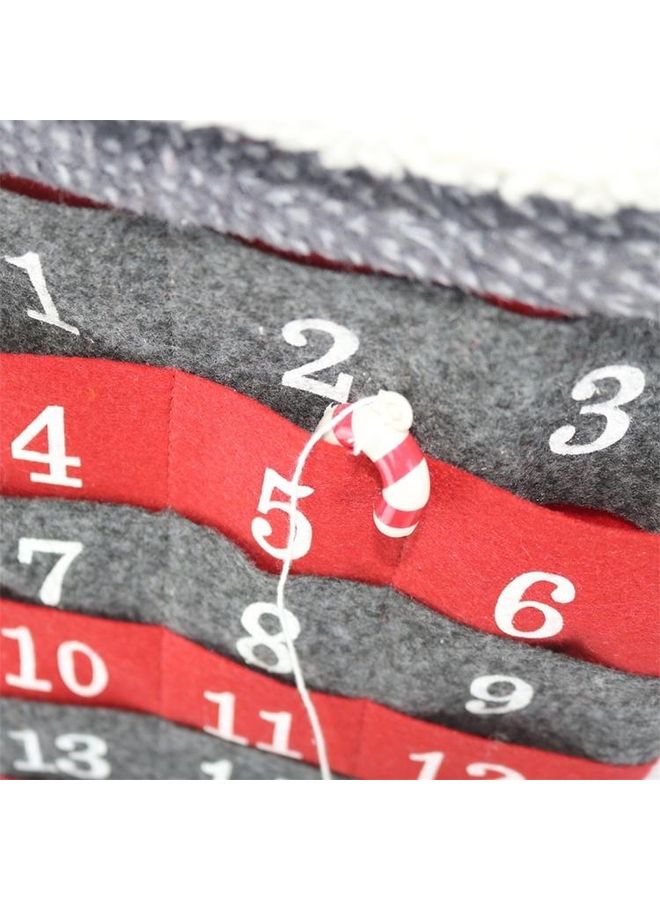 BGM 2-Piece Countdown Calendar Sock Decoration Pendant Multicolour - Image 4
