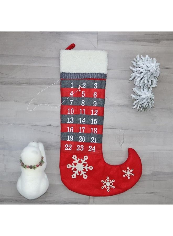 BGM 2-Piece Countdown Calendar Sock Decoration Pendant Multicolour - Image 5