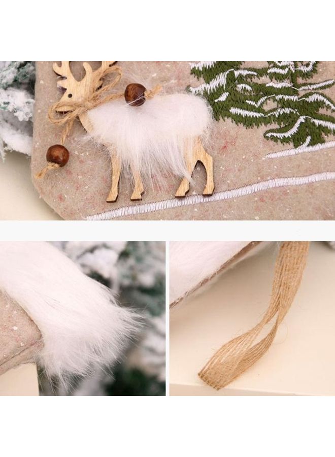 BGM Burlap Socks Gloves Tree Pendant Gift Bag Multicolour - Image 4