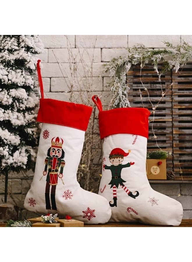 Decorations Snowflake Socks Gift Bag Multicolour